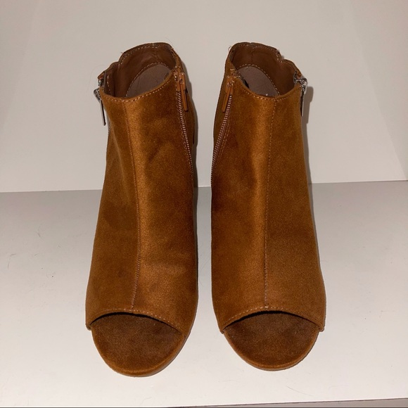 Mark and Maddux Open Toe Zip Up Ankle Boots - Picture 2 of 12